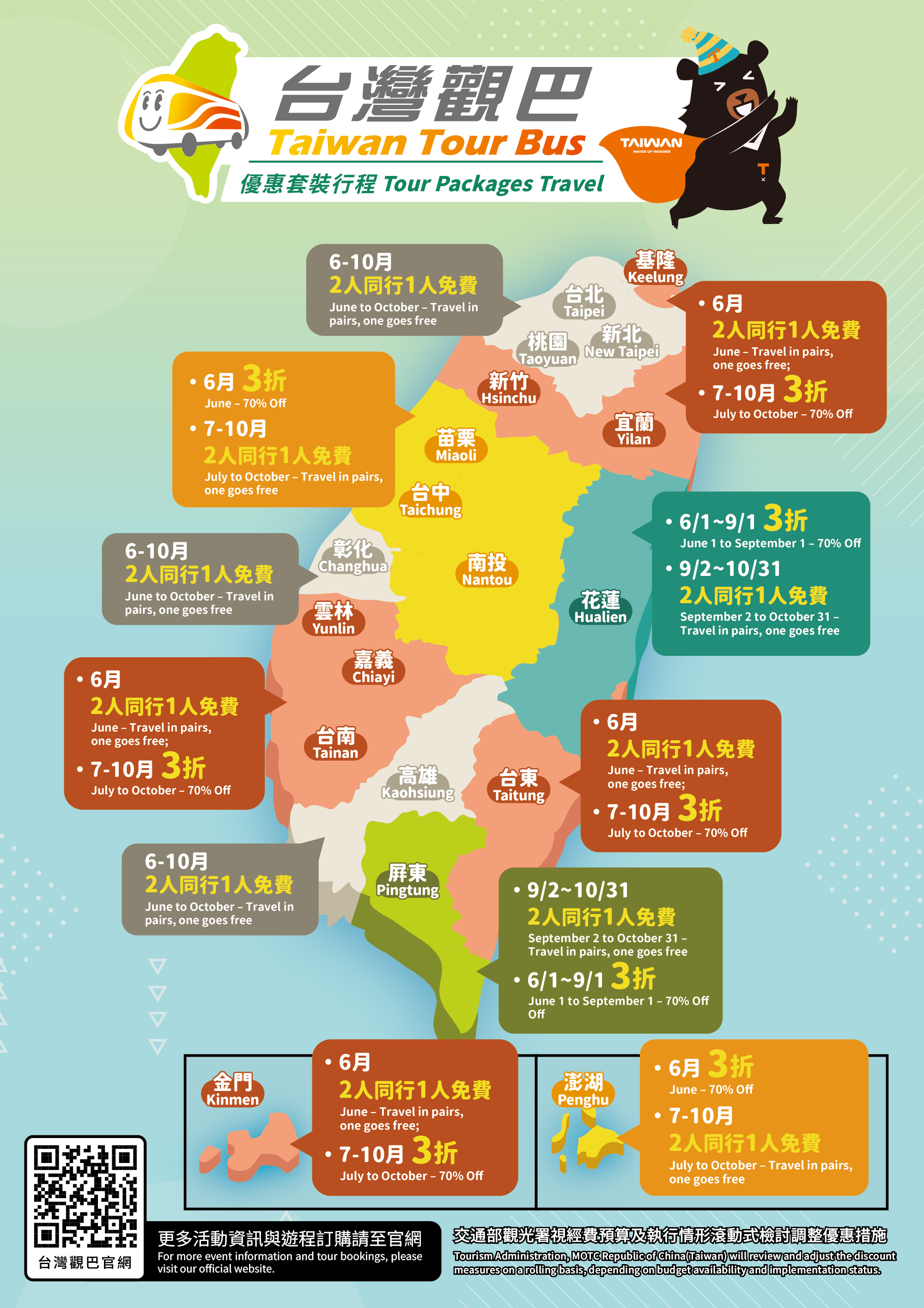 「台灣觀巴」優惠地圖