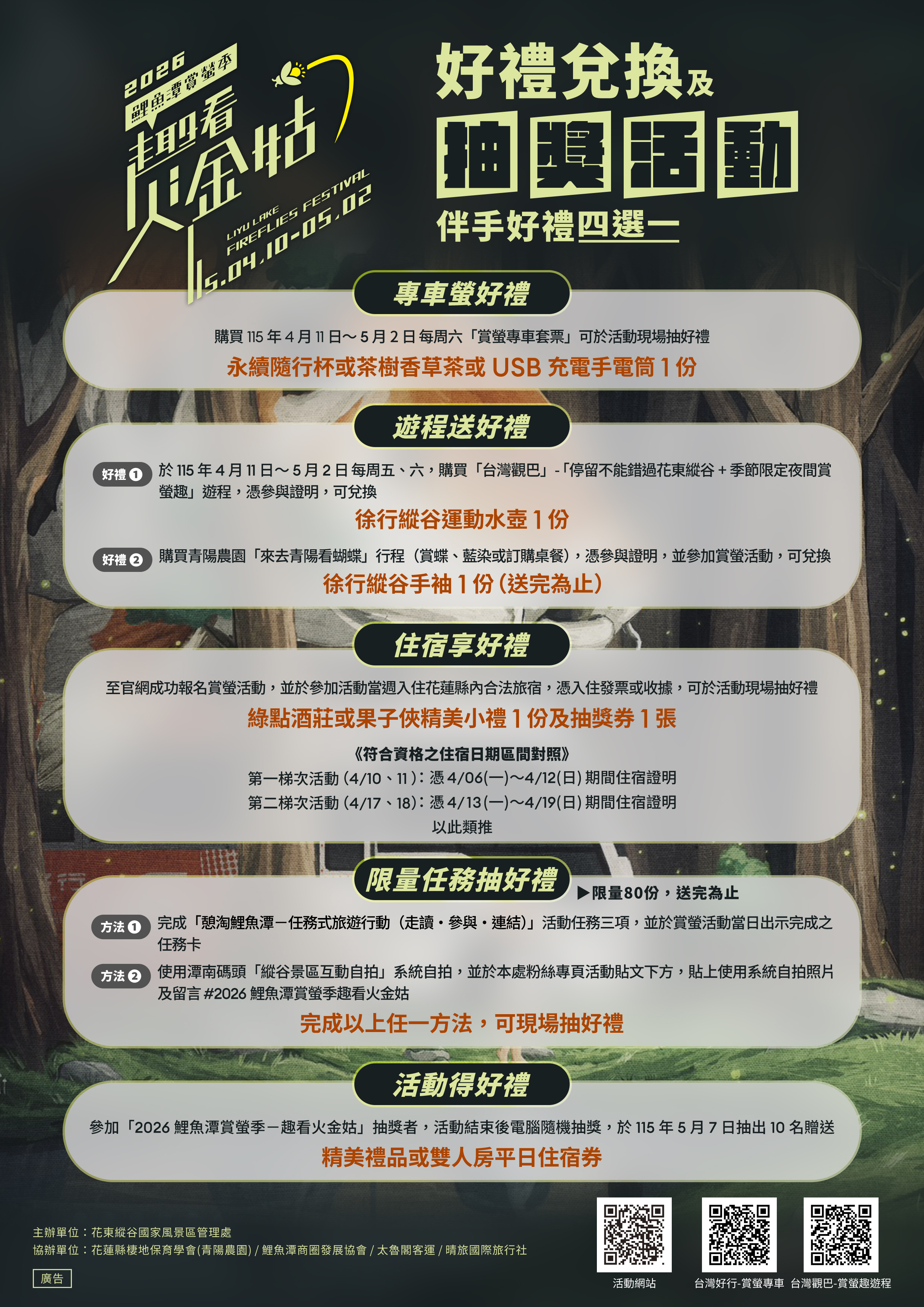 2026年鯉魚潭賞螢季-趣看火金姑